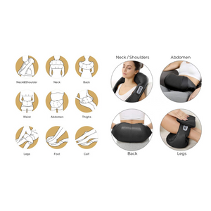MaxKare Shiatsu Shoulder Massager Electric Back Neck Massage - Black for  sale online
